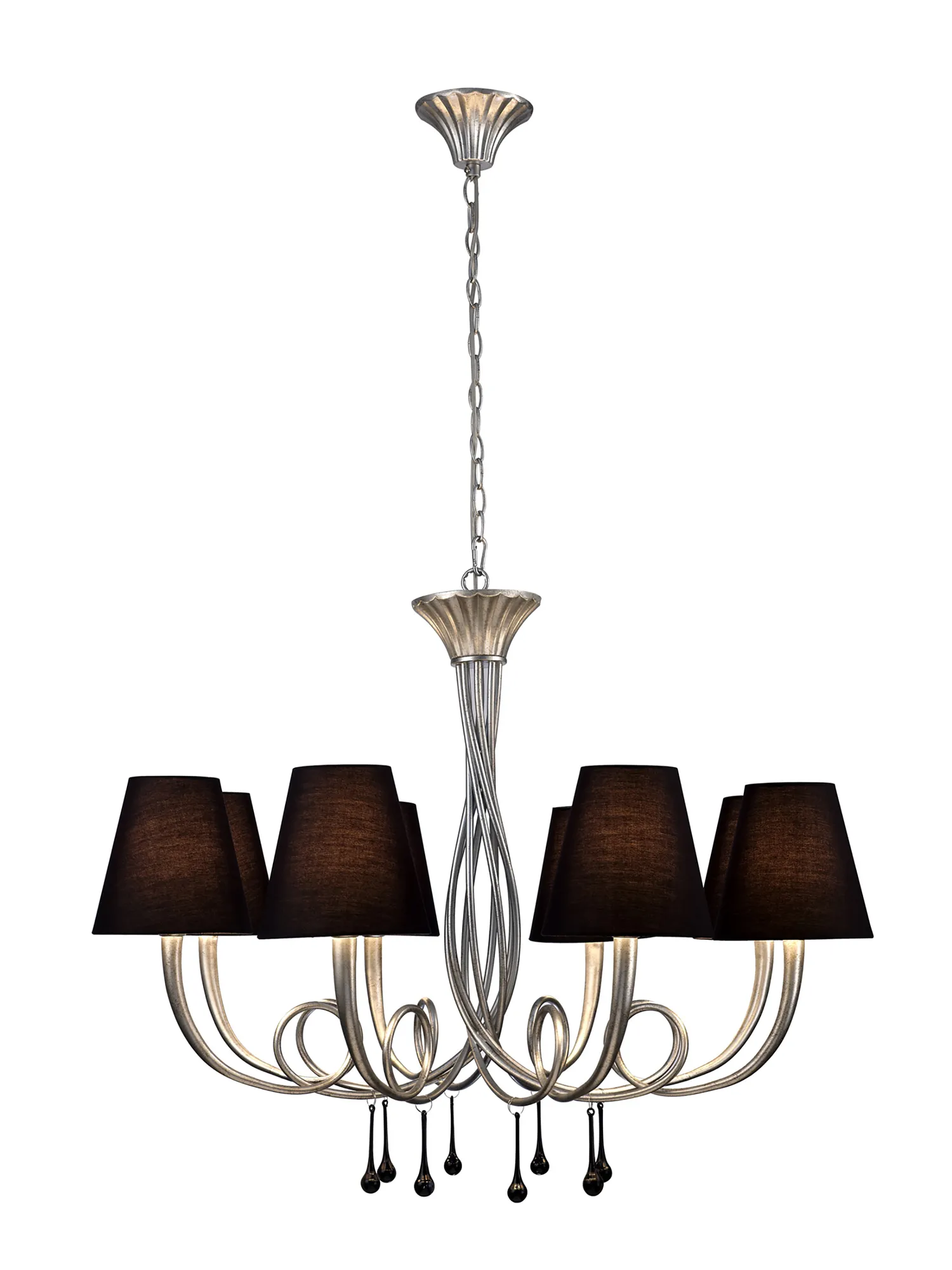 Paola Silver-Black Ceiling Lights Mantra Multi Arm Fittings Paola Silver-Black Ceiling Lights Mantra Multi Arm Fittings
